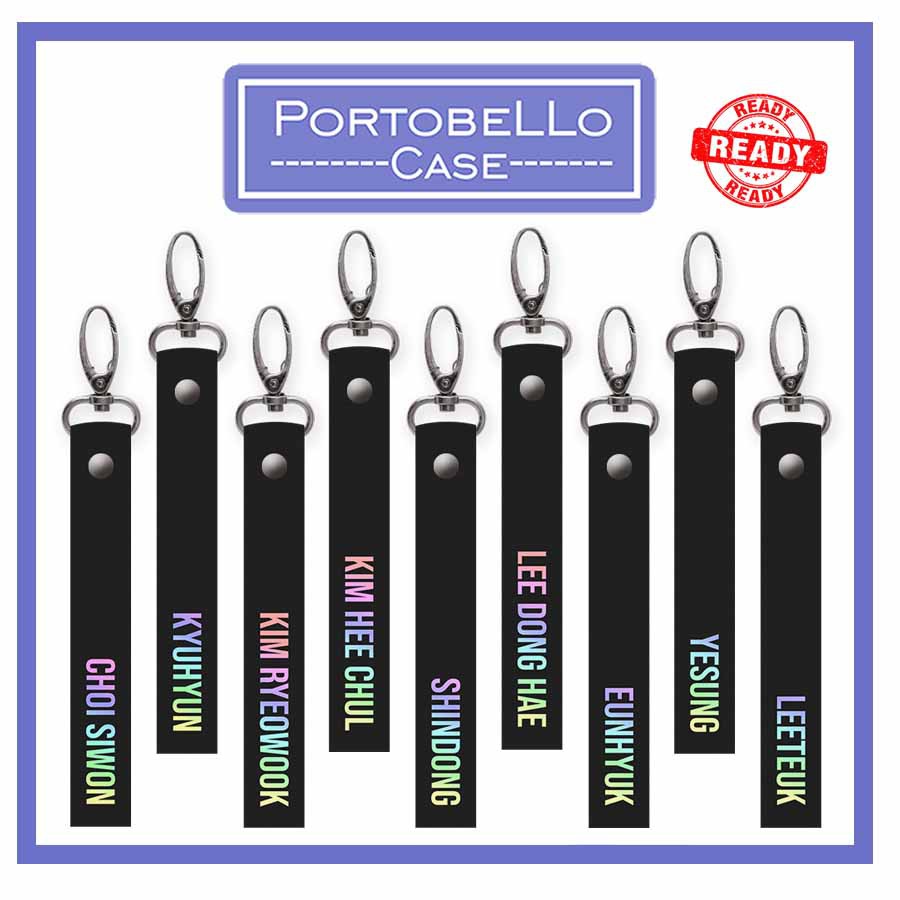 [STRAP] Kpop SUJU Super Junior laser holo Kyuhyun Lee Dong Hae Yesung Choi Siwon Kim Ryeowook