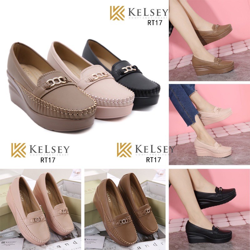 (GRATIS ALAS KAKI) RESTOCK!! NICOLE SEPATU WEDGES 6,5CM WANITA KELSEY RT17 SEPATU KERJA WANITA