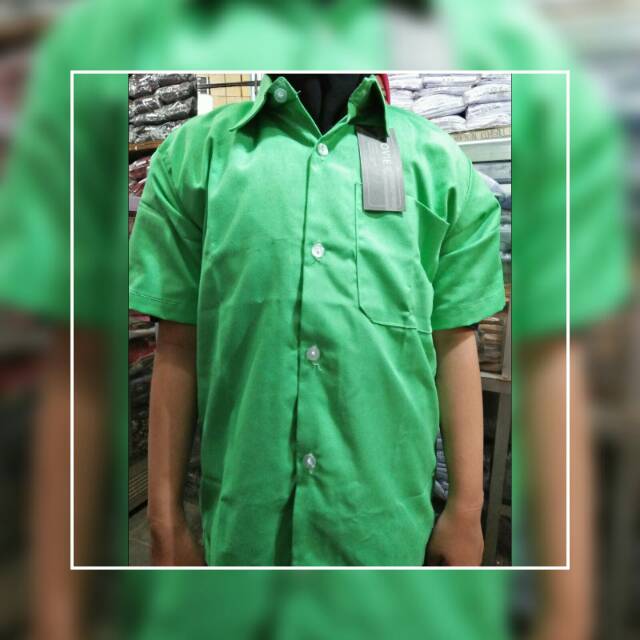 SERAGAM SEKOLAH ATASAN HIJAU PENDEK SD/TK