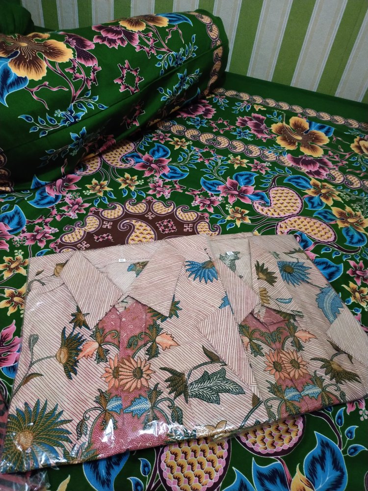 Batik Couple Keluarga Sania Ruffle Ori Ndoro Jowi Dnt Motif Ncim