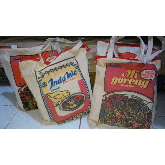 Indomie vintage jadul tempo doeloe isi 10pc + tas kanvas besar origina