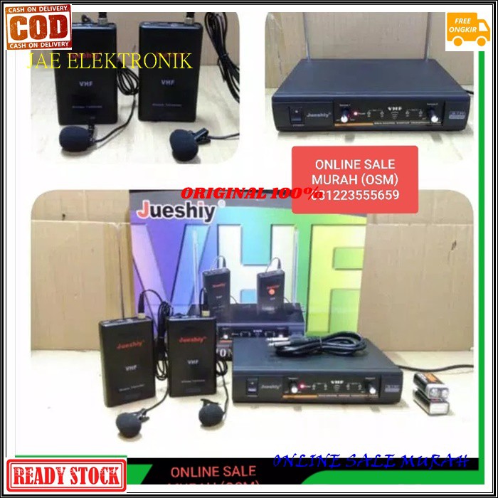 G130 jueshiy original Mic jepit wireless system mik wireles dual sepasang microphone condesor proo