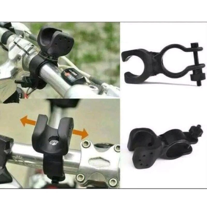 TERMURAH GROSIR BRACKET HOLDER SENTER SEPEDA CLAMP LAMPU POLICE MOUNTING 360 DERAJAT