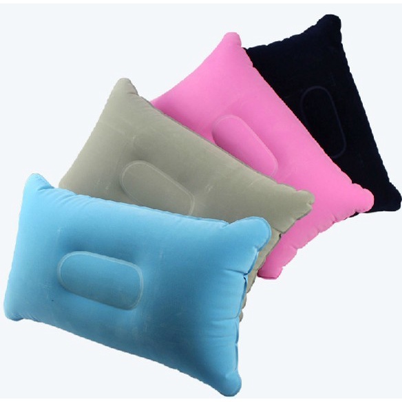 Bantal Angin Tiup Travel  / Alas Kepala Tidur di Mobil / Bantal Leher Polos  L3,458-459 -HHM070