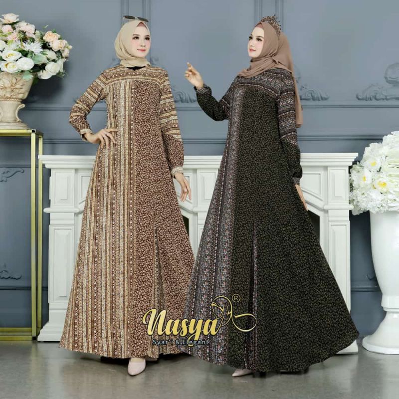 MAGNOLIA DRESS BY NASYA DAN SORAYA DRESS, GAMIS VIRAL SHOPEE, bisa  COD