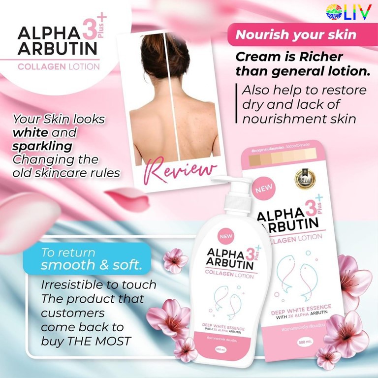 Alpha Arbutin 3 Plus Collagen Whitening Lotion 500ml Shopee Indonesia