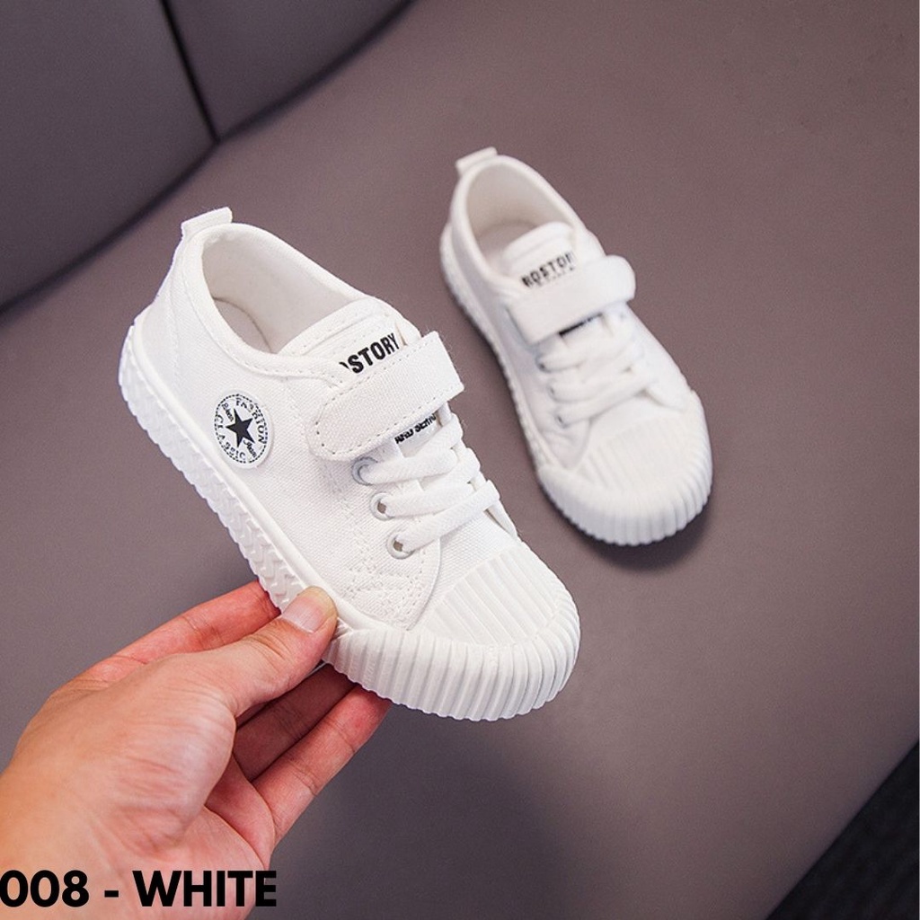 SEPATU VELCRO TALI ANAK BAHAN KANVAS LEMBUT ELASTIS ANTI SLIP KASUAL MODIS GAYA KOREA 008SEPATU