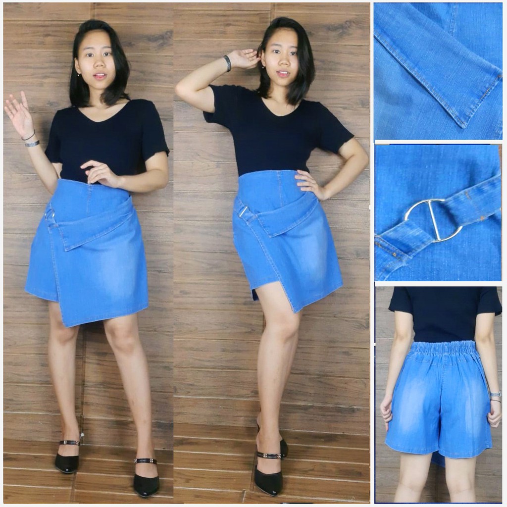 Sb Collection Celana Rok Dinda Hot Pant Jeans Jumbo Wanita