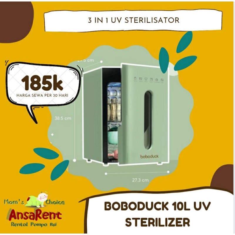 Sewa Boboduck 3 in 1 UV Sterilizer 10 L