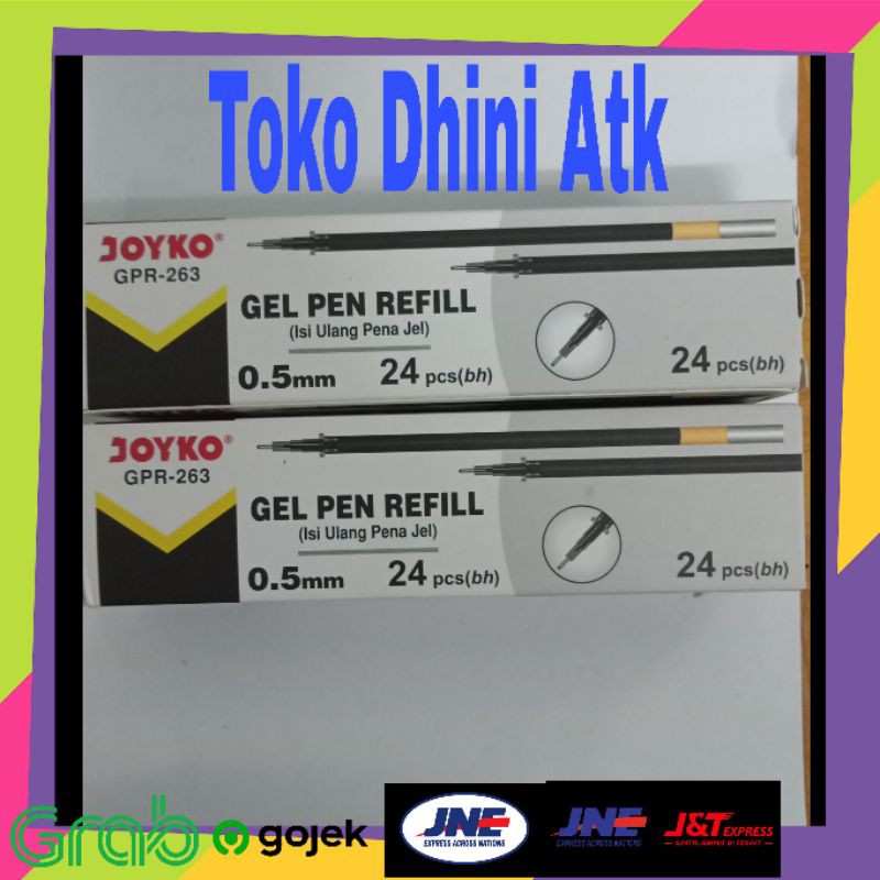 

REFILL PULPEN JOYKO GPR-267 0,5 HITAM TINTA GEL ISI ULANG