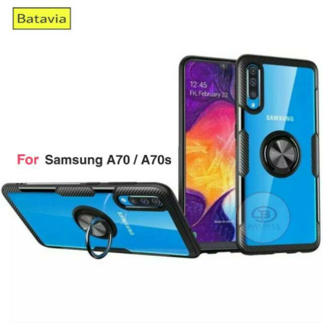 Case Samsung A70 Hardcase Ring Clear Armor