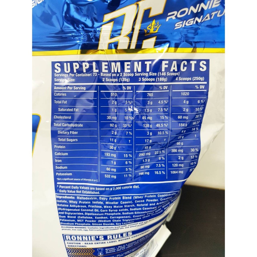 (Bonus Shaker/Sample) Rc Ronnie Coleman King Mass Gainer 2 lbs Eceran (900 Gram)