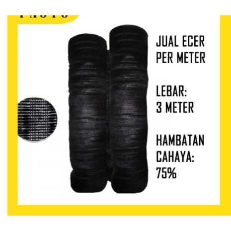 Paranet TERMURAH 85% dan 75% Ecer Paranet 1 Meter x 3 Meter Eceran Jahitan Samping