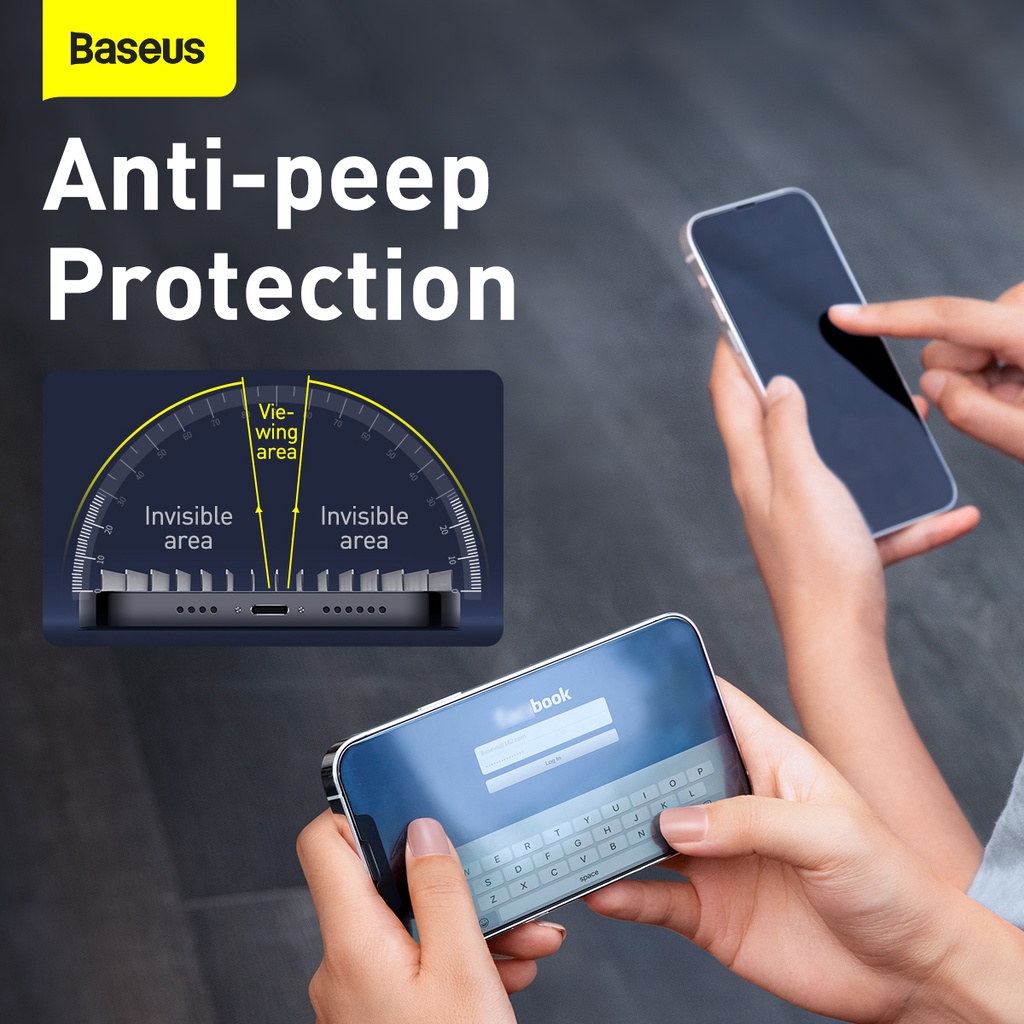 Baseus iPhone 13 Mini/13/Pro/13 Pro Max Tempered Glass Anti Spy