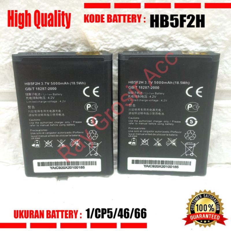 Baterai Original Huawei HB5F2H Modem Bolt Slim 1 E5336 E5373 E5375 E5377 4G LTE Wifi HB554666RAW