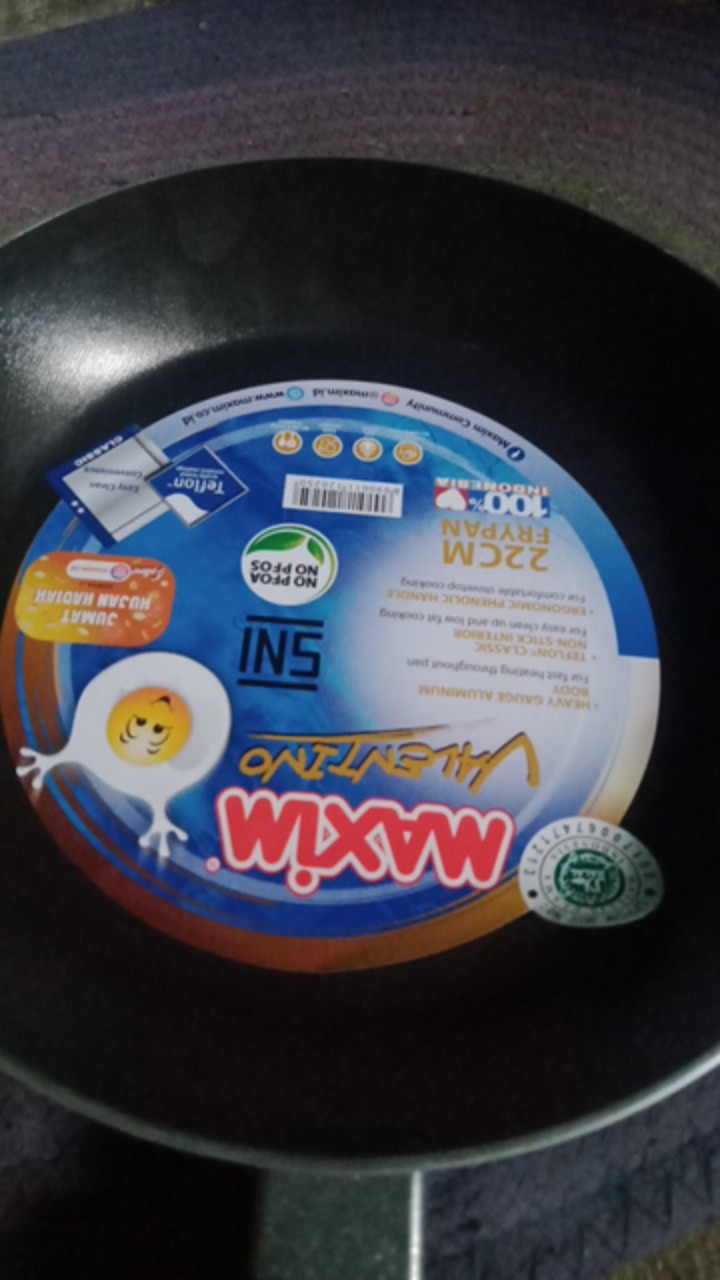 Frypan Teflon Wajan Teflon Anti Lengket Maxim Valentino 22cm Wajan Panci Penggorengan Teflon