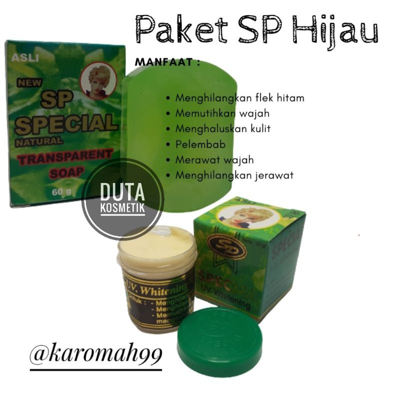 PAKET CREAM SP HIJAU + SABUN ORIGINAL