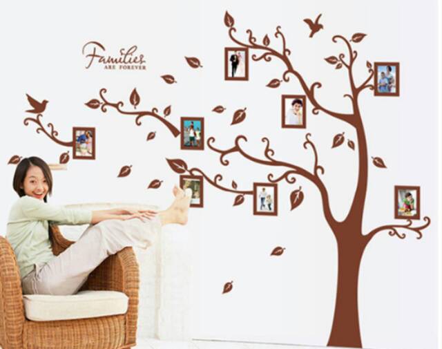 RELIZA WALLSTICKER 2X(60x90) TREE FRAME FOTO AY218