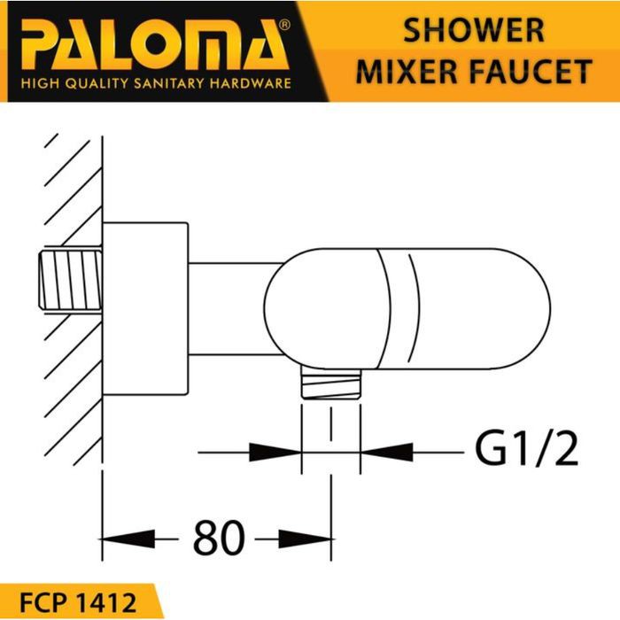 PALOMA FCP 1412 Keran Mixer Shower Mandi Panas Dingin Kran Air