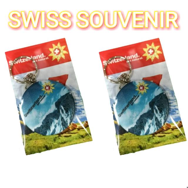 Gantungan kunci switzerland souvenir switzerland swiss keychain souvenir swiss pegunungan salju
