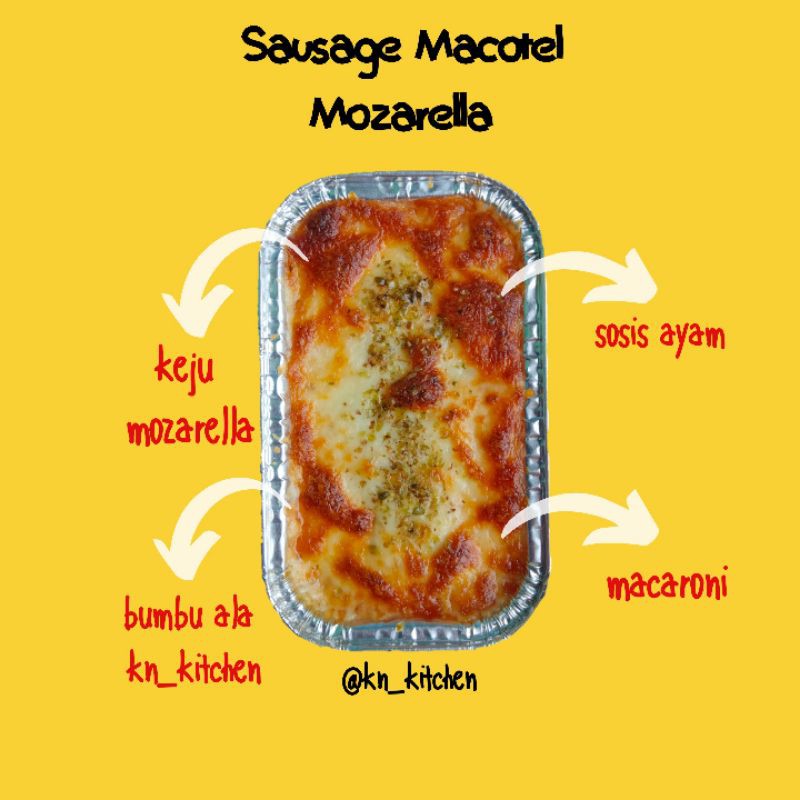 Sausage Macaroni schotel + mozarella 250ml