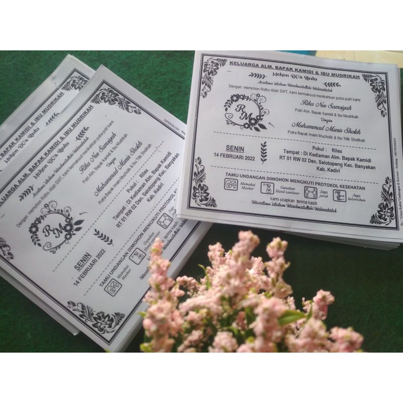 tempelan kotak nasi |  punjungan nikah | bukan stiker