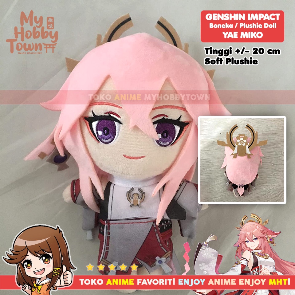 Boneka Anime Karakter Genshin Impact Yae Miko Plushie Doll
