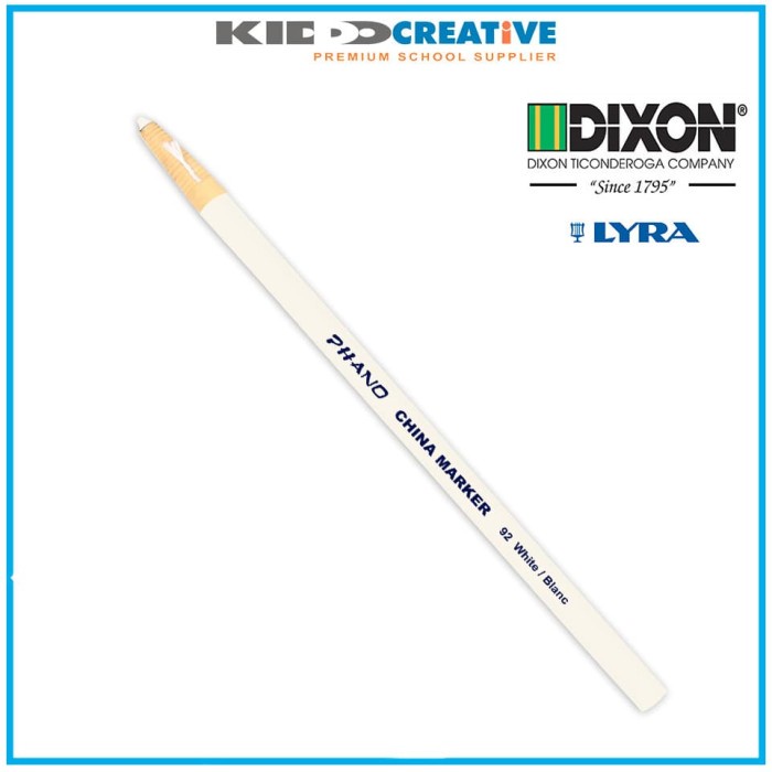 

Pendrawing- Dixon Phano China Marker White -Drawing-Pen.
