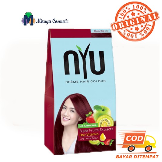 Nyu Cream Hair Color Red Cherry Pewarna Cat Semir Rambut Baru 6.62