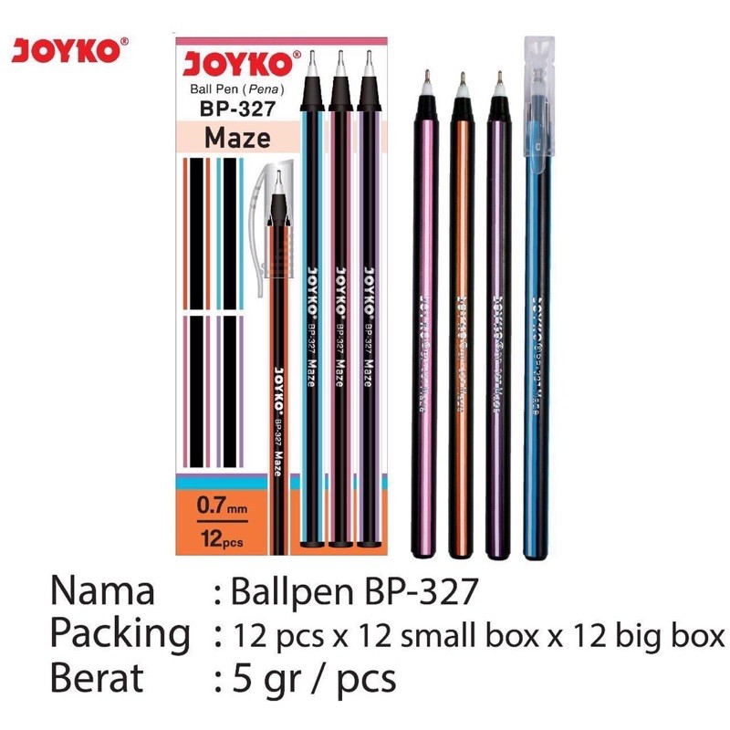 

Pulpen Joyko Maze 0.7mm BP-327 (12pcs)