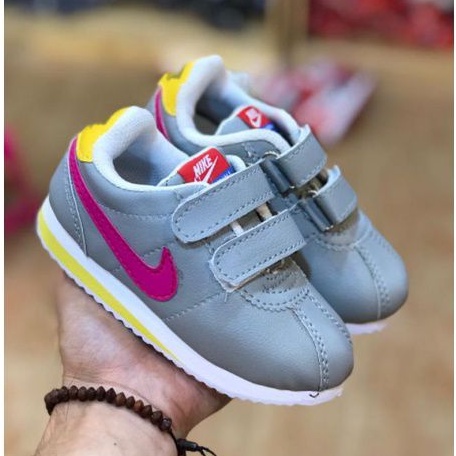 Sepatu Anak Perempuan Velcro Nike Cortez Peach Pink Grade Original BNIB-4
