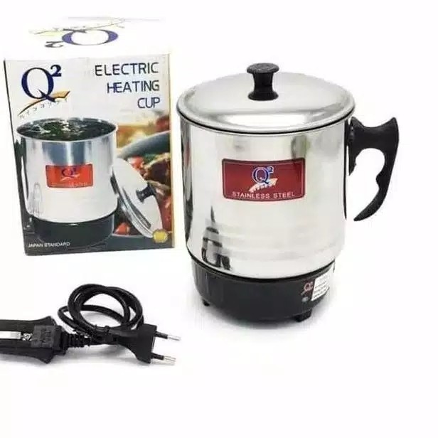 Mug Listrikv/ Teko Listrik Stainless Q2 15 Cm/ Pemanas Air