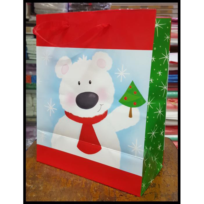 

L9BN PAPERBAG CHRISTMAS/TAS KERTAS NATAL UK 18X23 O2DL