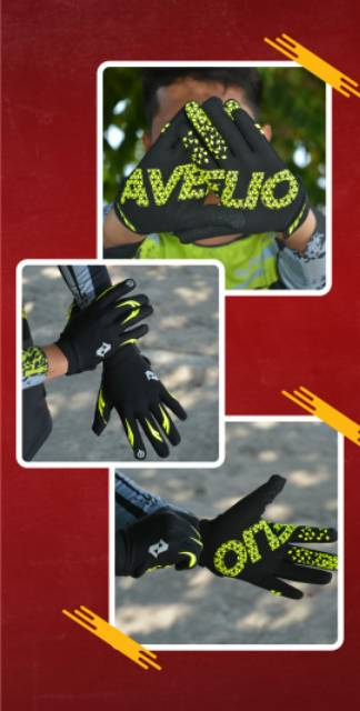 Sarung tangan sepeda AVELIO DEFENDER Gloves full finger glove bike