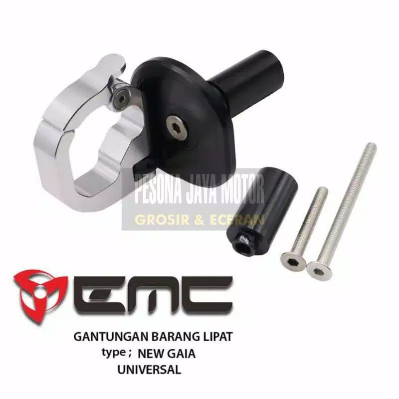 Gantungan Barang Emc Model Bulat Lipat &amp; Tutup Universal Nmax,Aerox,Xmax,Vario125,150 Dll