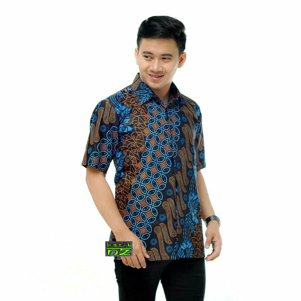 Temukan DISTRO Batik HRB026 Kenongo Kemeja Tosca pende Pekalongan Padi M L Xl Sogan