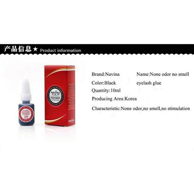 RED BOX EYELASH EXTENSION GLUE NAVINA / LEM BULU MATA EXTENSION / eyelash adhesive