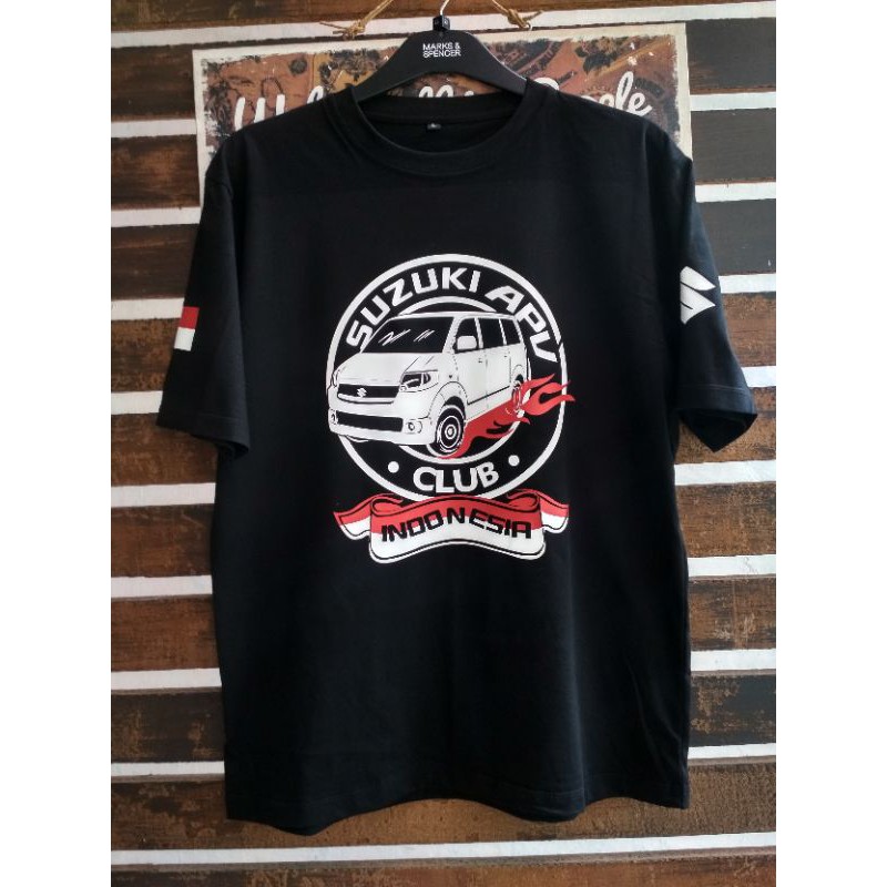 Kaos suzuki apv club Indonesia hitam