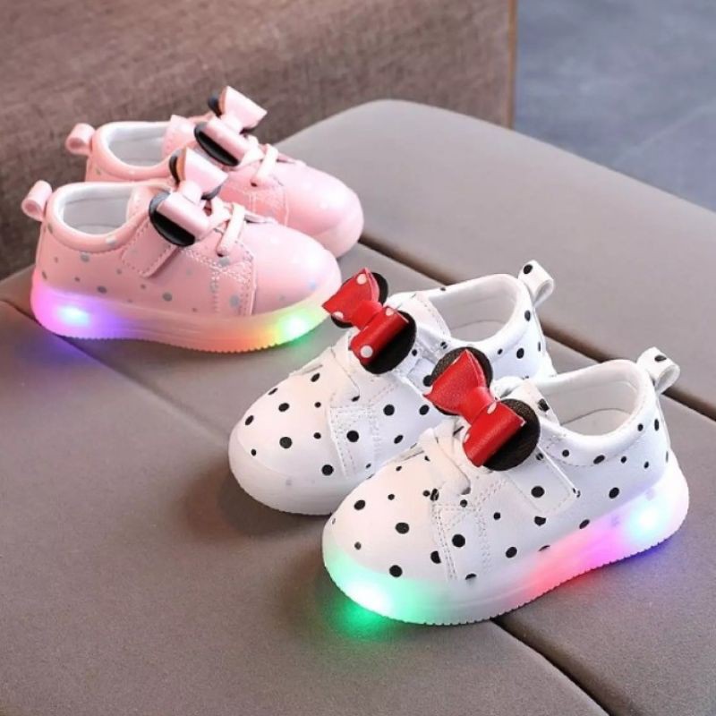 [COD] SEPATU ANAK PEREMPUAN MENYALA Warna warni CHIZY LAMPU LED SIZE 21-30 USIA ANTARA 1-4 TAHUN