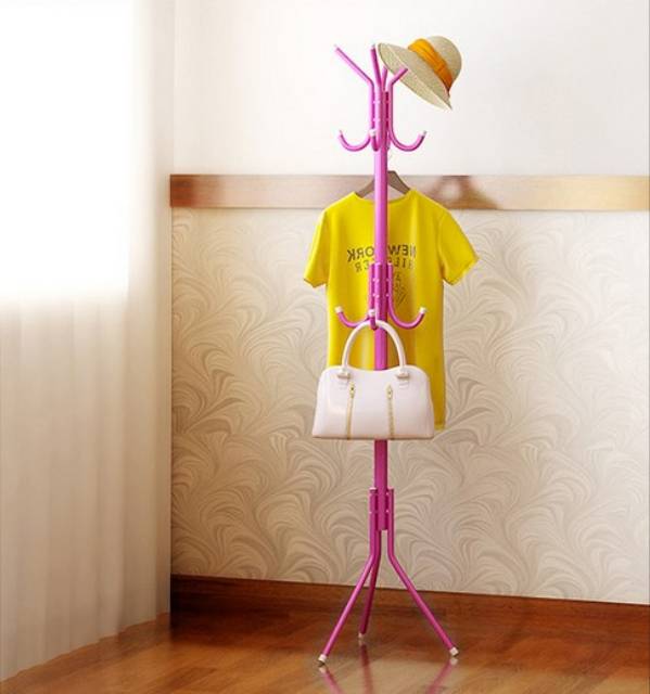 Stand hanger gantungan tiang berdiri cantolan baju tas topi jaket standing hang kuat kokoh