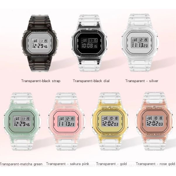 Harga Grosir Jam Tangan 511 Digital Water Resistant Strap Rubber Transpran