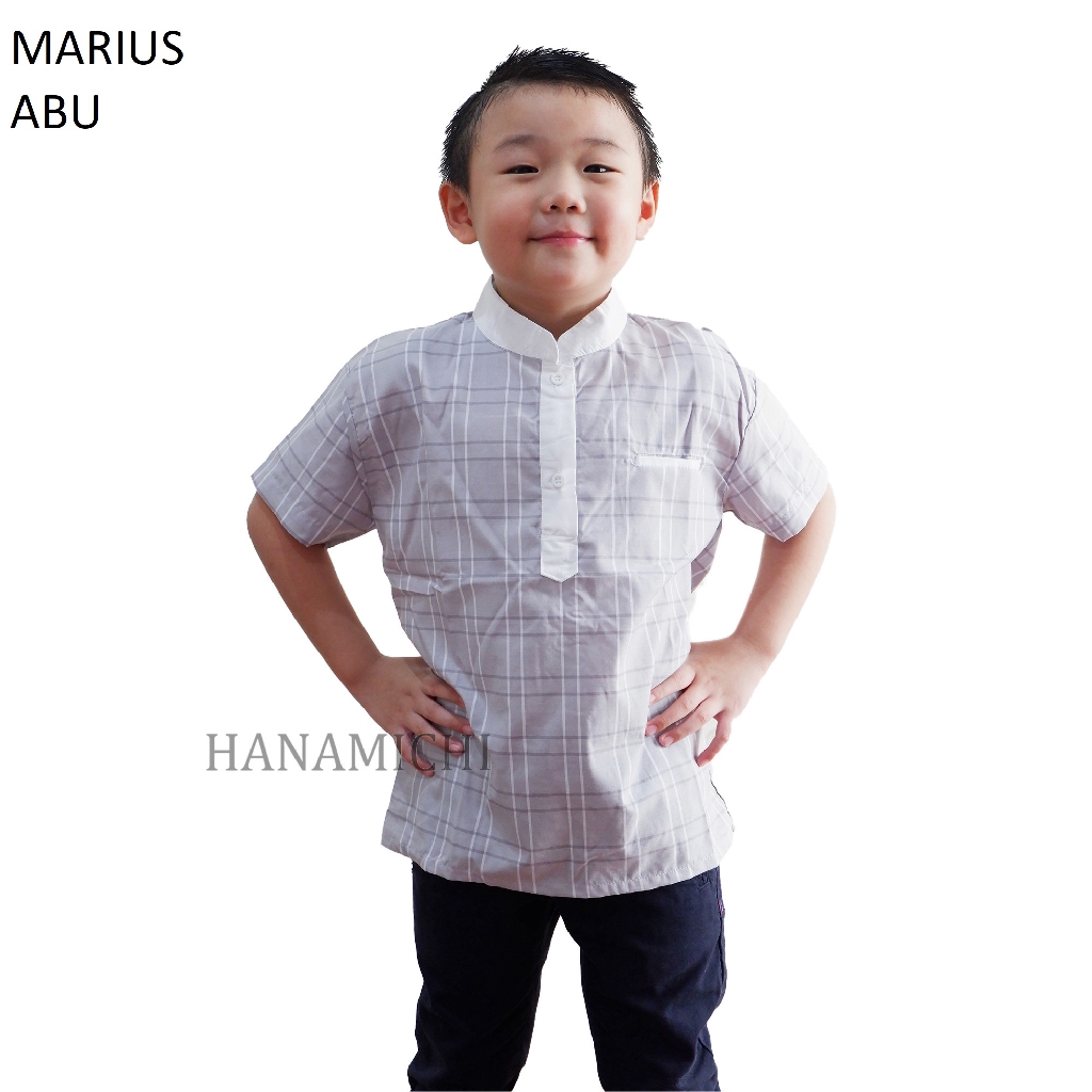 Hanamichi MARIUS Baju Atasan Kemeja Anak Lengan Pendek