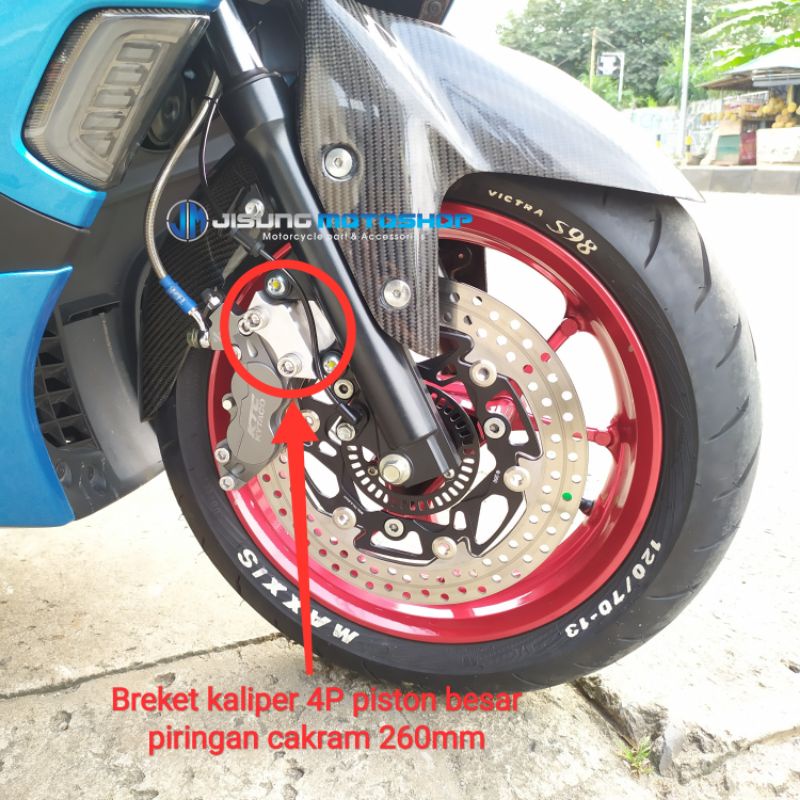 Bracket Breket Kaliper Depan KTC KYTACO 4P Disk Brake 260mm - 265mm Nmax / New Nmax / Aerox / New Ae
