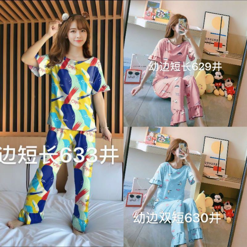 Piyama baju tidur wanita import RUMBAI new