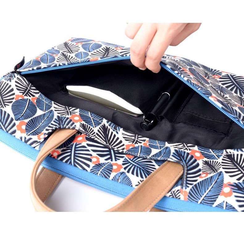 Tas Laptop Softcase Jinjing Macbook Air Pro M1 M2 Leaves Printed 11 12 13 13.3 13.6 inch