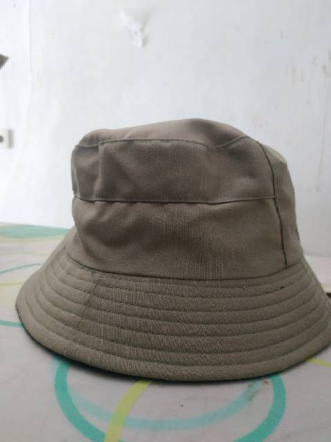 Topi bucket hat polos topi rimba keplek mancing gunung outdoor