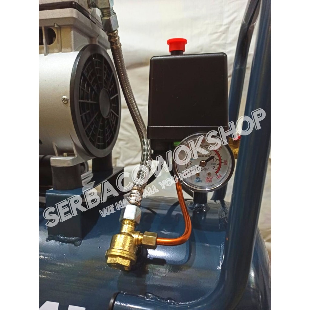 Izumi Mesin Kompressor Oil-Less Angin/Listrik Izumi 3/4 HP 24L OL 09-24 Tanpa Oli Tidak Berisik