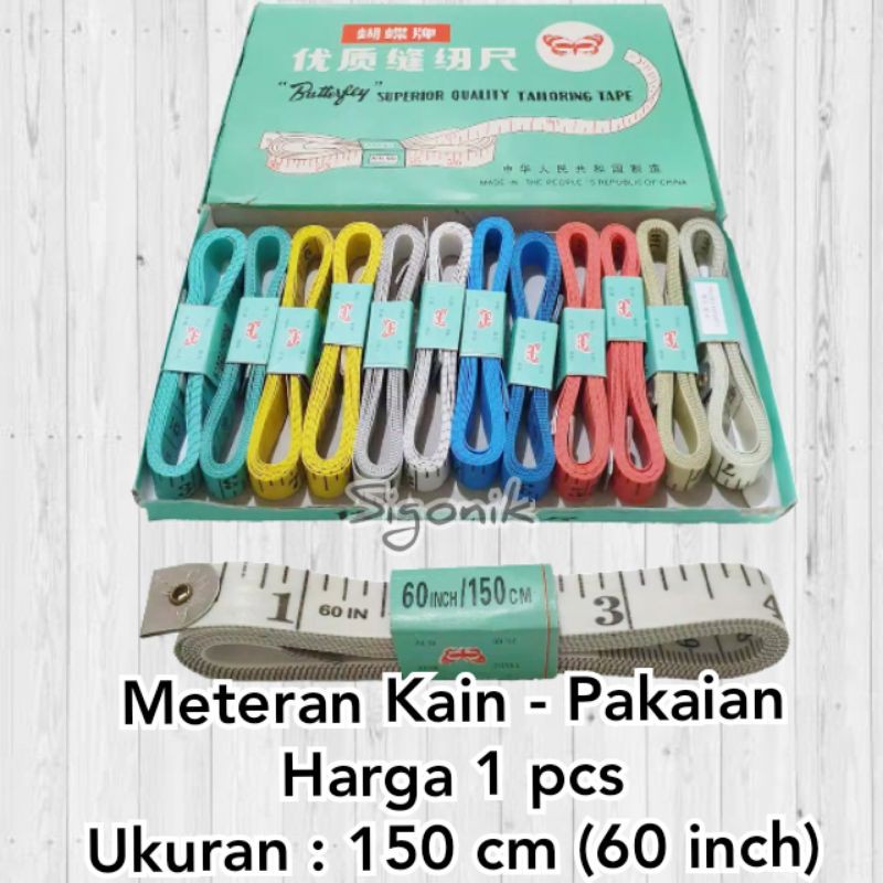 Meteran Pita Kain Baju Pakaian Badan Jahit Serbaguna 150 cm
