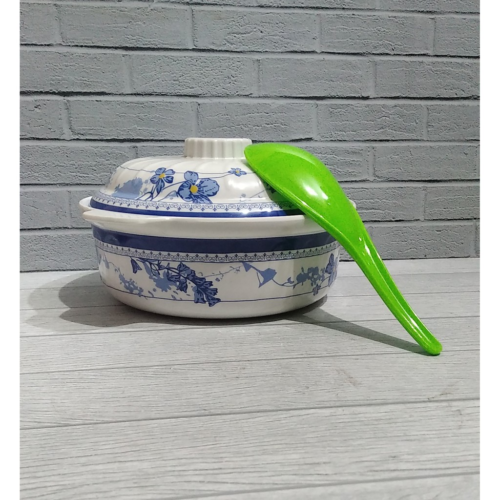 WADAH SAJI MELAMIN MOTIF GRATIS CENTONG MELAMIN TEMPAT SAYUR & NASI