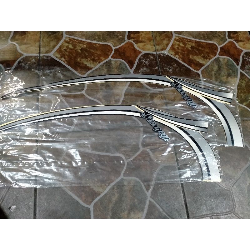 STICKER STRIPING LIS BODY HONDA SCOOPY KARBU 2011 HITAM ORIGINAL